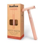 Bambaw Επαναχρησιμοποιήσιμο ξυράφι ασφαλείας Pink Gold