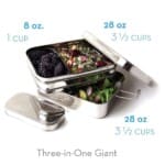 ECOlunchbox Three-In-One Giant – ΣΕΤ Ανοξείδωτα φαγητοδοχεία 3 τμχ