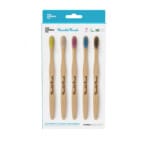 Humble SET of 5 Bamboo Toothbrushes Adult Soft