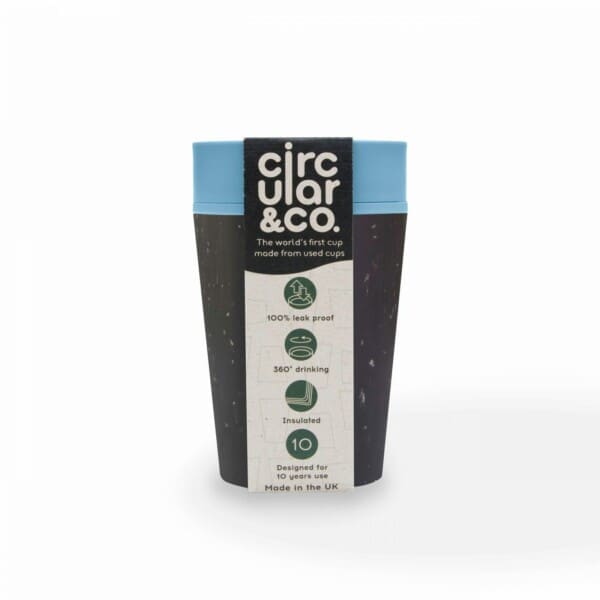 Circular & Co (RCUP) Ποτήρι καφέ 227ml από Ανακυκλωμένο Χαρτί - black and faraway blue