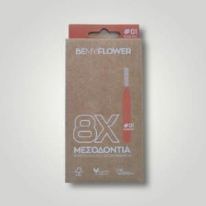 Bemyflower μεσοδόντια από φυσικό μπαμπού Orange 0.45mm