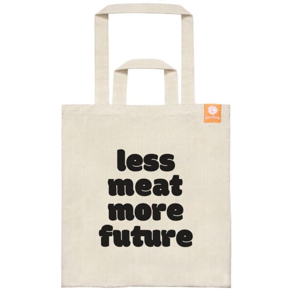 goodbag πάνινη τσάντα ώμου Less Meat More Future