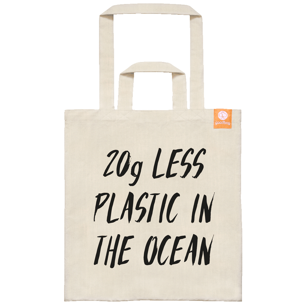 goodbag τσάντα για ψώνια 20g Less Plastic in the Ocean