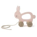 Trixie Pull Along – Wooden Trehalla with string Mrs Rabbit