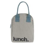 Fluf τσάντα φαγητού με φερμουάρ “LUNCH” Grey / Midnight