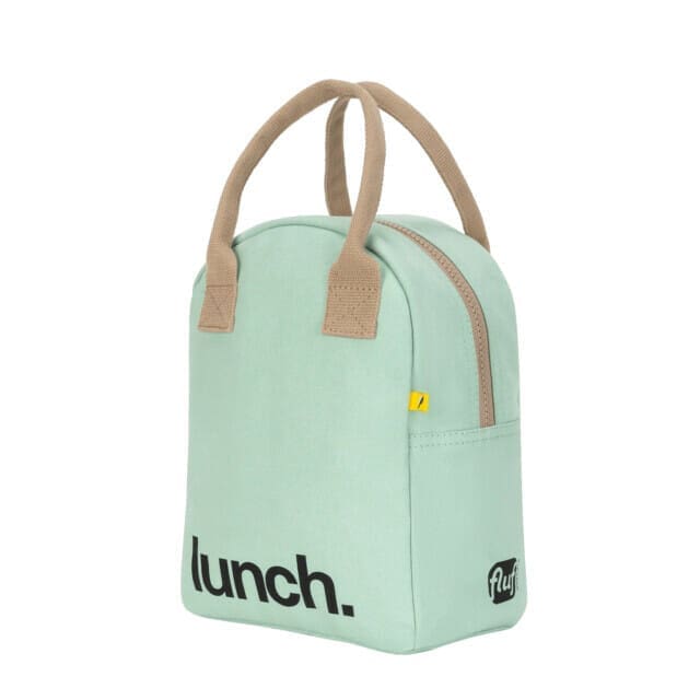 Fluf τσάντα φαγητού με φερμουάρ "LUNCH" Mint
