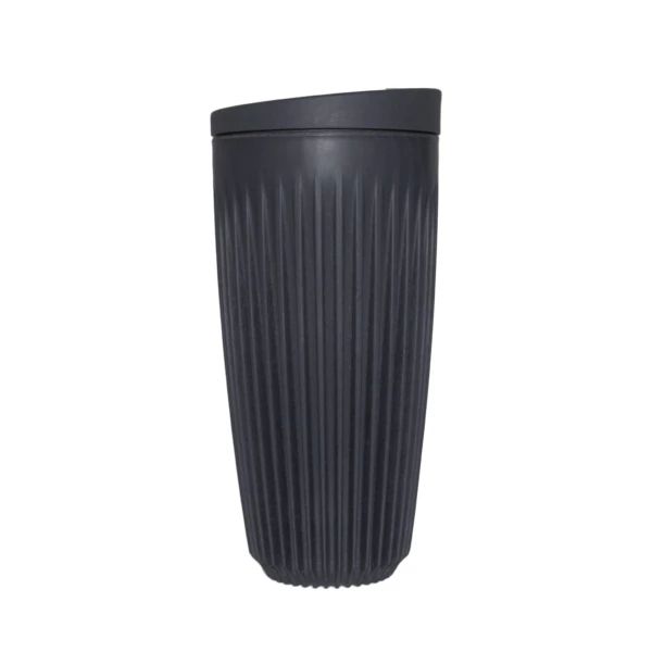 Ποτήρι Huskee Cup&Lid από φλοιό καφέ Charcoal 16oz/473ml