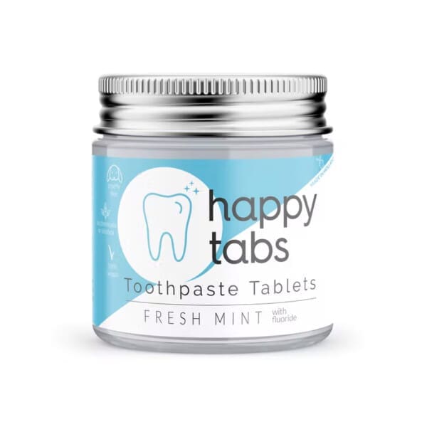 Happy Tabs οδοντόκρεμα σε ταμπλέτες Fresh Mint με φθόριο 80 tabs