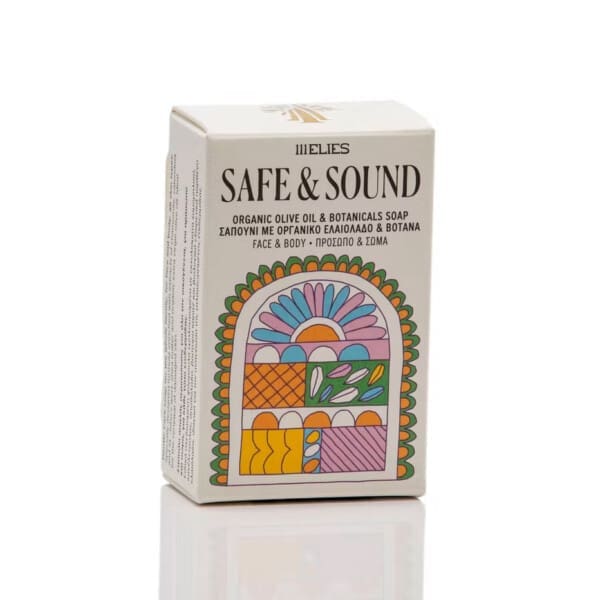 Βιολογικό σαπούνι με ελαιόλαδο και βότανα για πρόσωπο και σώμα 100gr 111 Elies Safe & Sound.