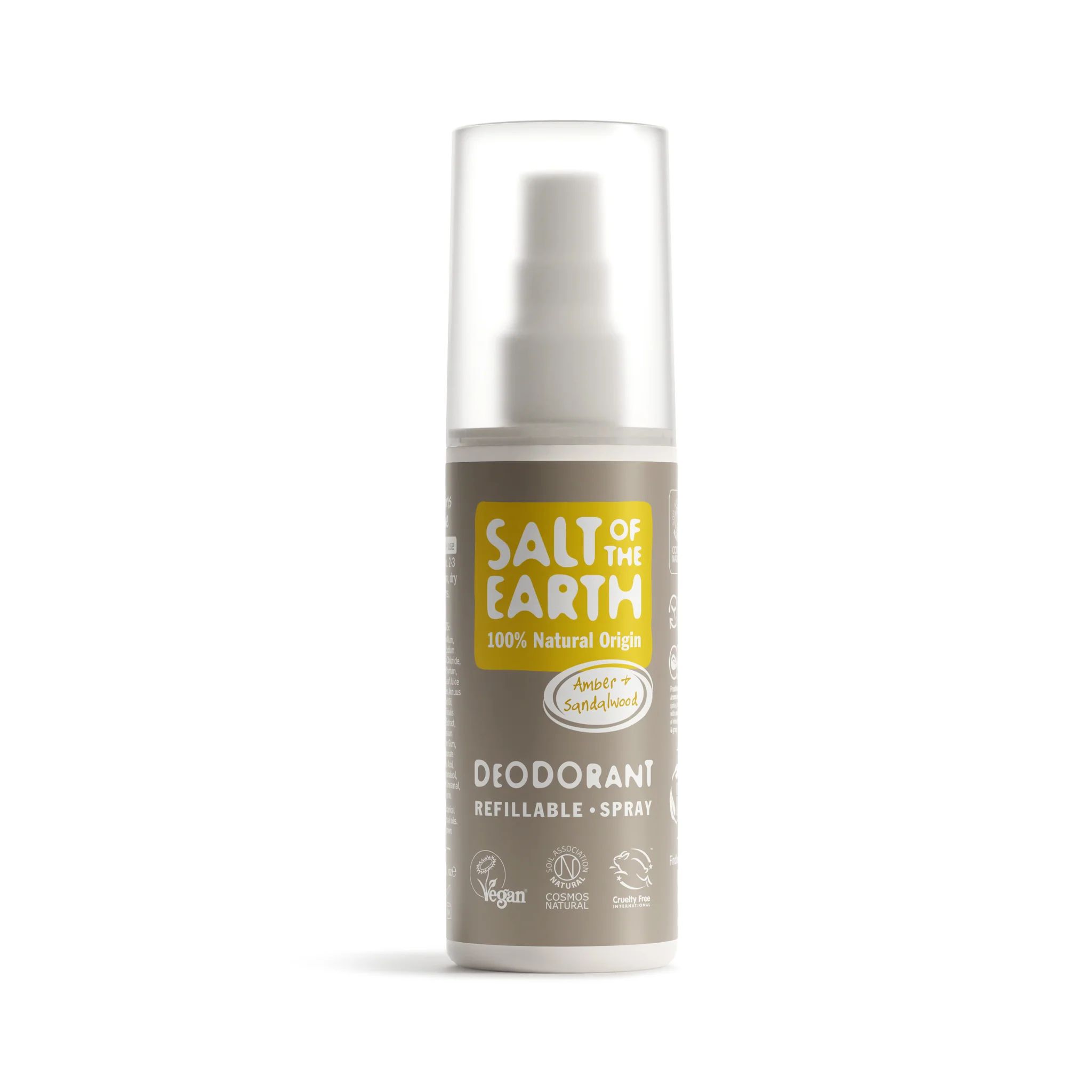 Salt of the Earth Vegan Αποσμητικό Spray 100ml, Amber & Sandalwood