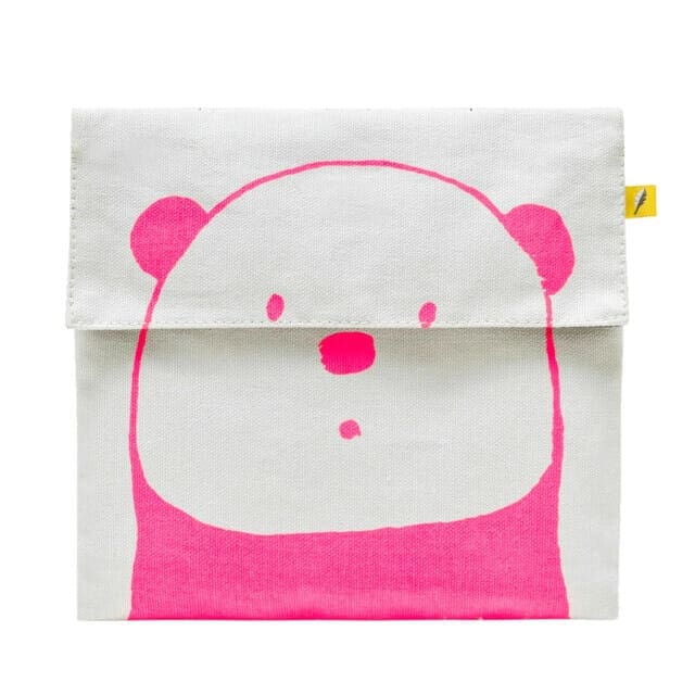 Fluf θήκη φαγητού Flip Snack Sack Panda/Pink