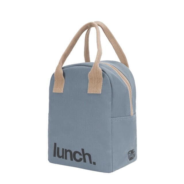 Fluf τσάντα φαγητού με φερμουάρ "LUNCH" Blue