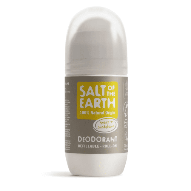 Salt of the Earth Vegan Αποσμητικό Επαναγεμιζόμενο Roll-On 75ml, Amber & Sandalwood