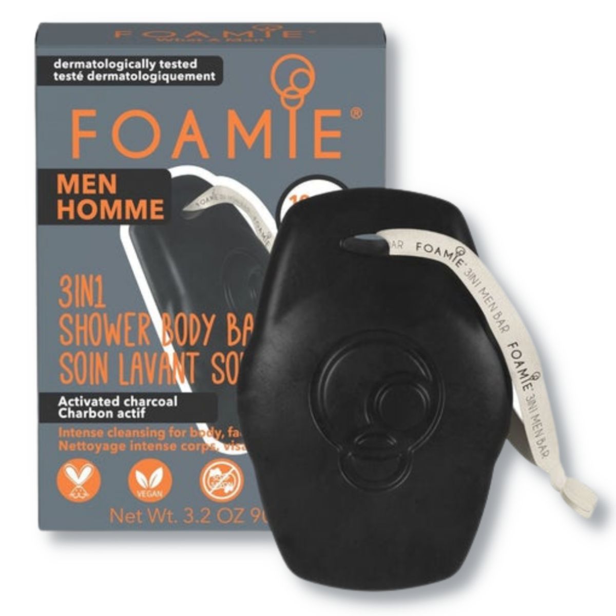 FOAMIE male care bar 3in1 for face, body & hair-What A Man 90gr