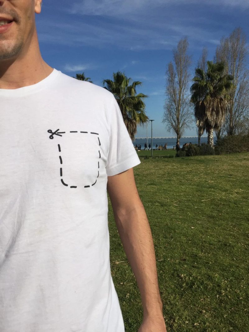 Ανδρικό t-shirt “Pocket” – Άσπρο