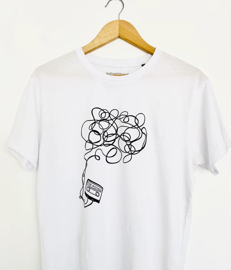 Ανδρικό οικολογικό t-shirt "Tangled Tape" - Άσπρο