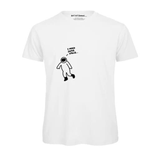 Γυναικείο tshirt από οργανικό βαμβάκι "I Need Some Space" - Άσπρο