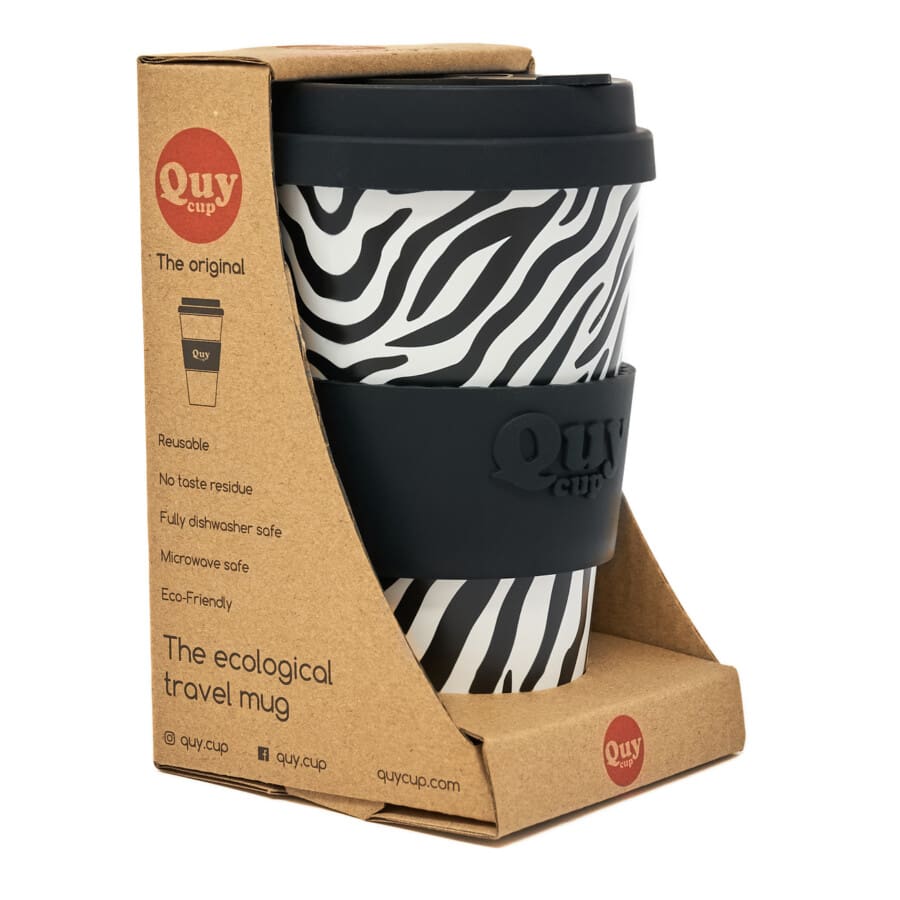Quy Cup Επαναχρησιμοποιούμενο ποτήρι (R-Pet) Zebra 400ml