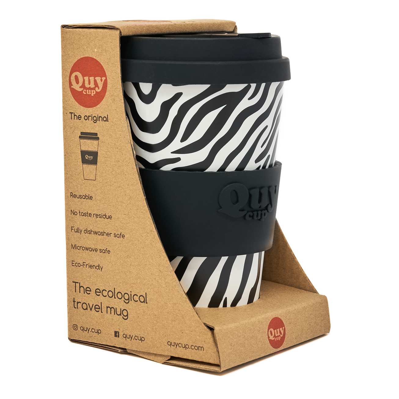Quy Cup Επαναχρησιμοποιούμενο ποτήρι (R-Pet) Zebra 400ml